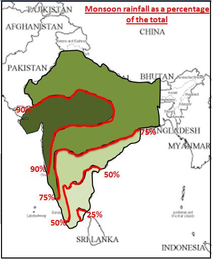 Piogge monsoniche India